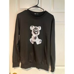 Men's Streetwear Printed Sweatshirt Undercover Teddy Bear Size S US 36 EUR 46